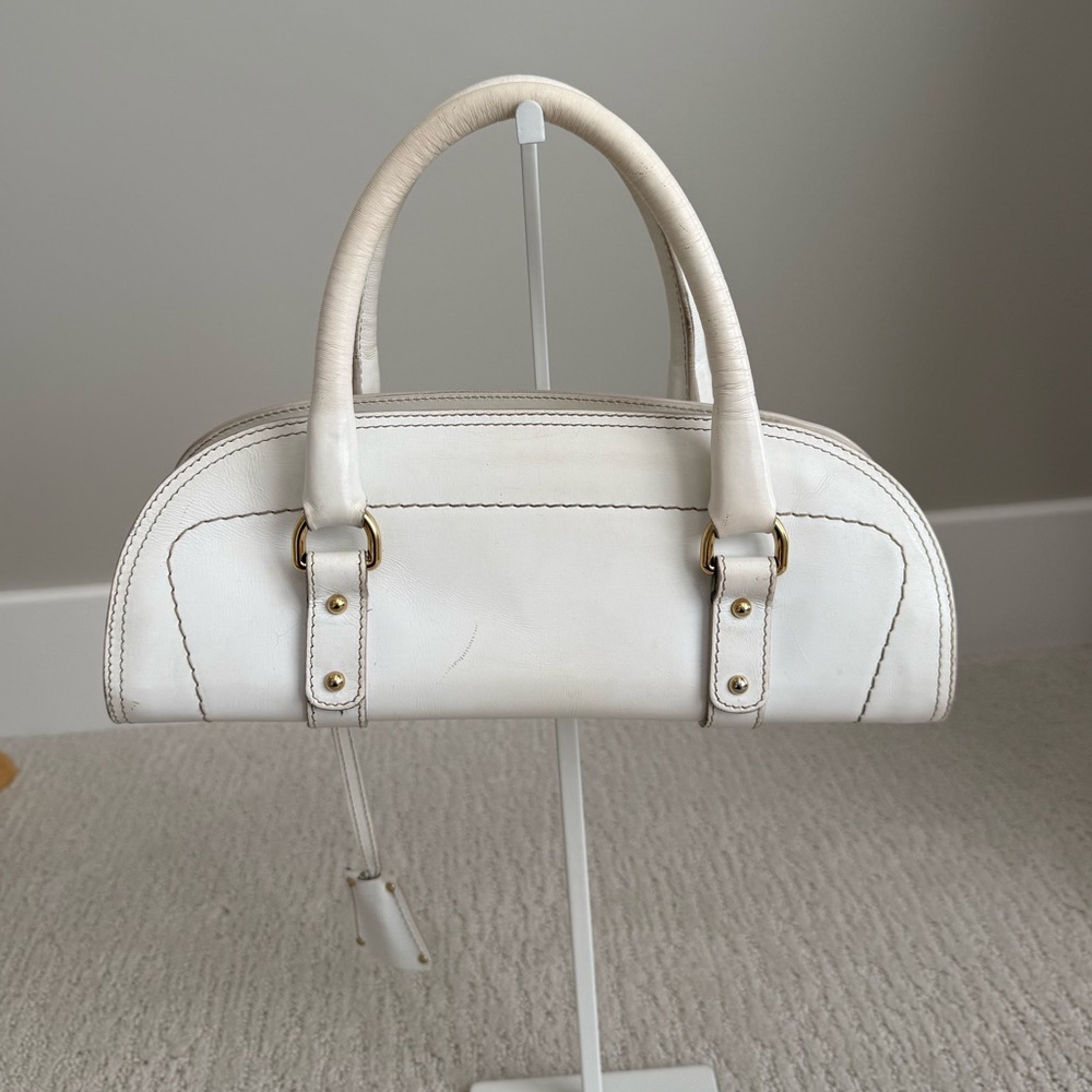 Vintage Dolce & Gabbana long east west leather bag with lock and keys - Picture 2 of 14